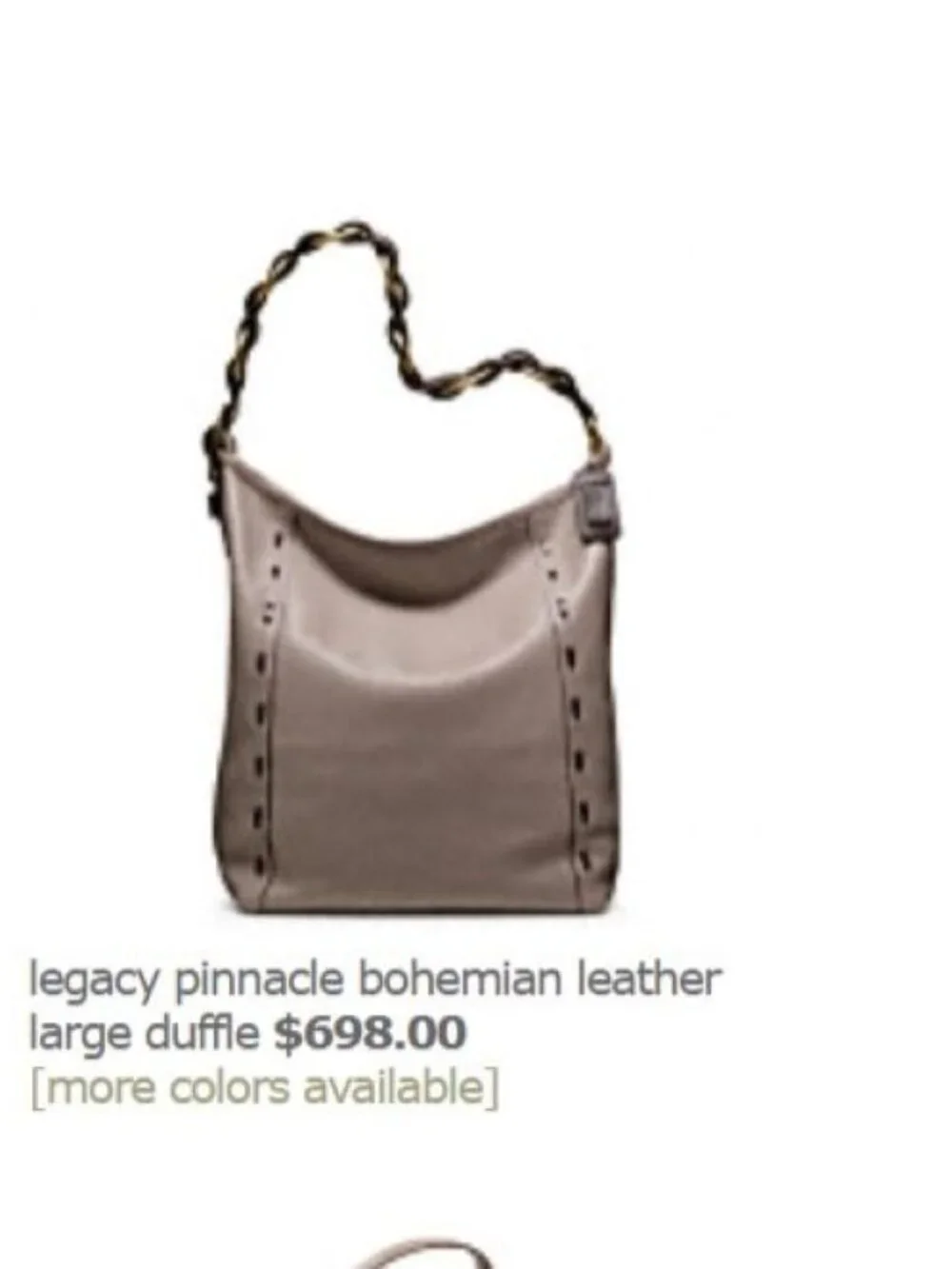 Coach Legacy Pinnacle Bohemian Leather Large Duffel 19904 - Taupe - $698 - EUC